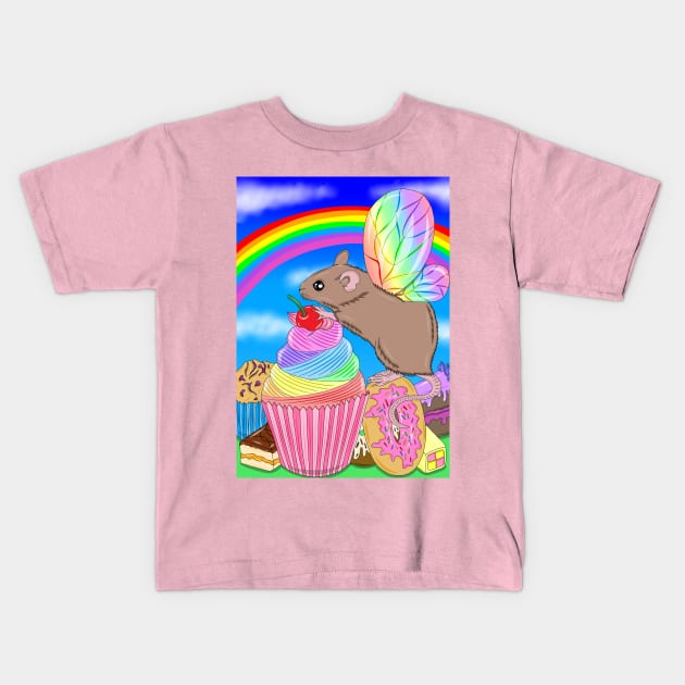 Cupcake fairy mouse Kids T-Shirt by MelanieJeyakkumar